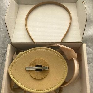 Light Gold Fascinator w/ Headband Hat/Hair Accessory